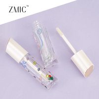 Tube de brillant à lèvres transparent 4,5 ml avec logo personnalisé et design imprimé en 3D, tube de rouge à lèvres liquide, flacon vide pour huile à lèvres et emballage – Vente en gros