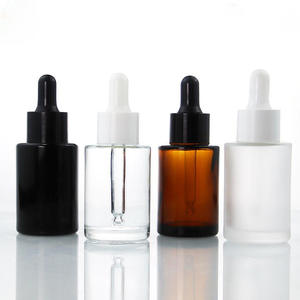 Botella de Vidrio Cilíndrica Transparente Esmerilada Ámbar de 1 oz 30 ml con Gotero y Serigrafía para Suero y Aceite Esencial - Product Image 5