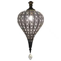 Décoration de mosquée marocaine, petit lustre suspendu en fer noir arabe pour articles