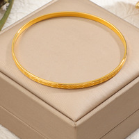 Brazalete de Acero Inoxidable 316L Chapado en Oro Que No Se Deslustra, Diseño de Sonrisa Completamente Cerrado, Nuevo y Moderno, Regalo para Mujer, TGSZ3012