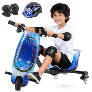 Triciclo Elettrico per Bambini 008B, Disponibile in Messico, per Età 3-8 Anni, con Funzione Drift e Rotazione a 360° °   Auto Elettrica Cavalcabile con Rotazione, Velocità Massima: 15 km/h - Product Image 1