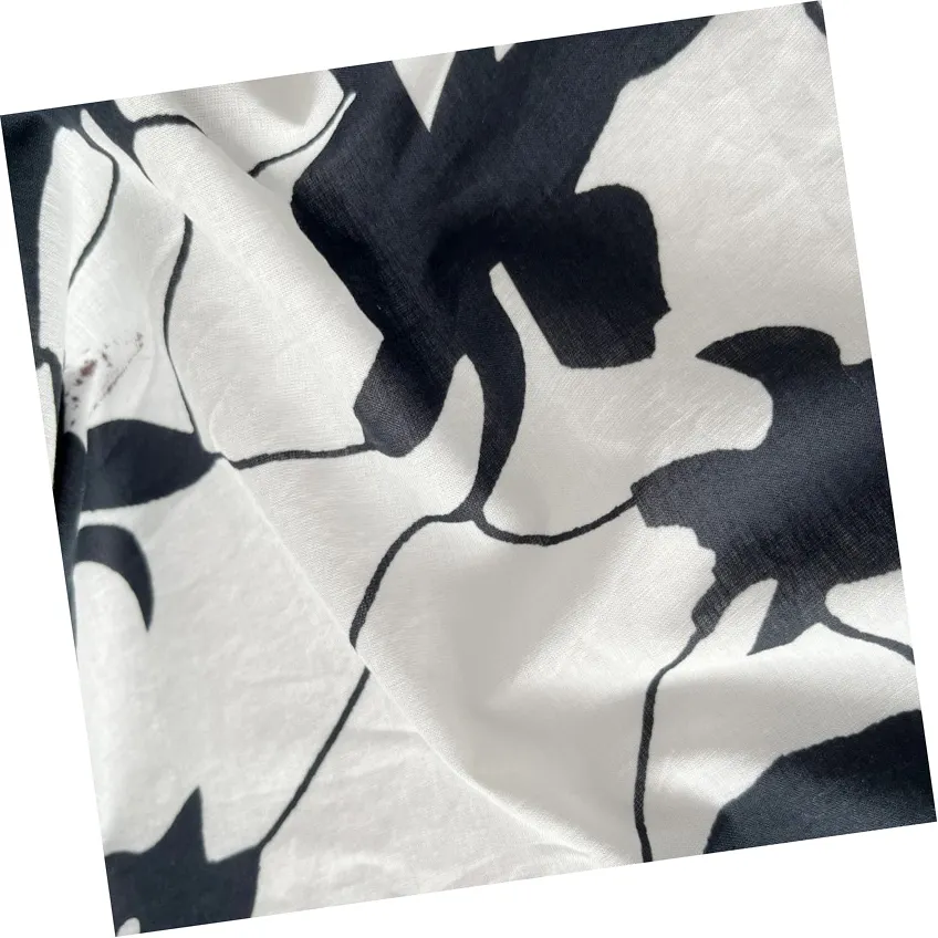 卸売デジタルプリントカスタム綿100% カーテンソフト高品質ヴィンテージ生地花柄スカーフ衣服用