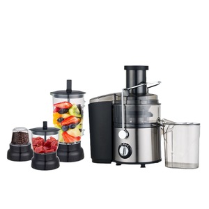 Exprimidor multifuncional eléctrico de acero inoxidable con separador de jugo y pulpa para uso doméstico - Product Image 1