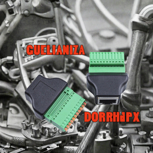 Oem rj50 để 10pin vít khối thiết bị đầu cuối 10 p kết nối Ethernet rj50 Nam 10 Pin Network <span class=keywords><strong>Adapter</strong></span> CCTV DVR cho máy ảnh DC đầu ra - Product Image 3