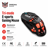 Ratón Inalámbrico para Computadora ONIKUMA DM09 1000hz 12000 DPI, Accesorios de Computadora al por Mayor, Ratón USB Recargable de 600mAh con RGB