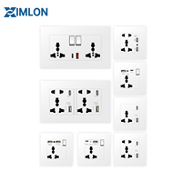 Interruptor de Pared de Plástico Estándar del Reino Unido XIMLON 13A con Clasificación IP35 para Hogar y Oficina (Estilo Moderno)