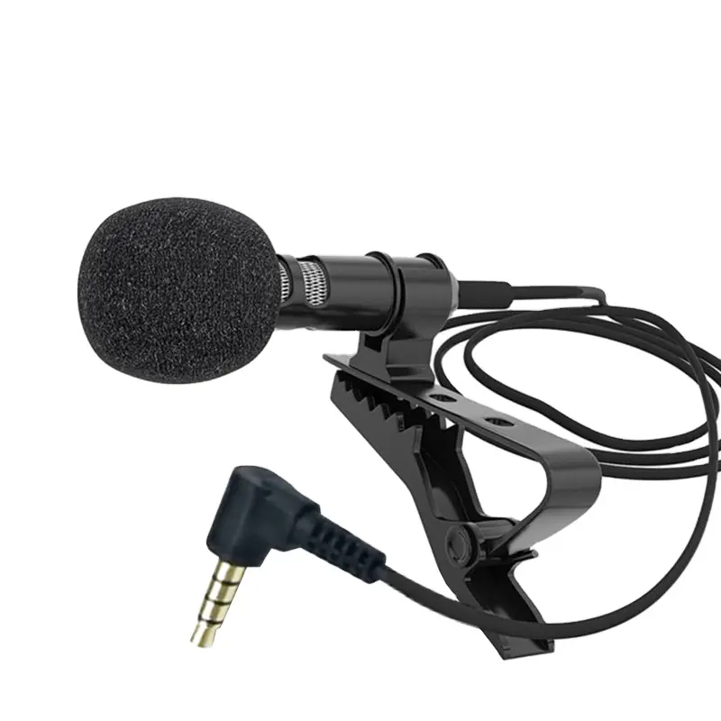 Microphone Lavalier Pro Compatible avec Smartphones, Enregistreurs Audio, Prise 90 Degrés, 3,5mm, 1,5 m, 3m