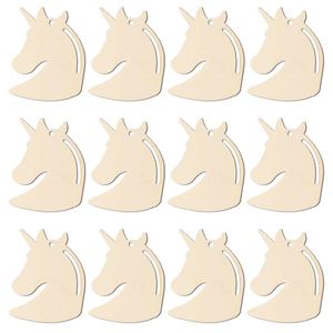 Nouveauté : Kit de Bricolage en Bois (12 pièces) Cheval et Licorne Personnalisables pour Pendentif – Cadeau Amusant de Noël - Product Image 2