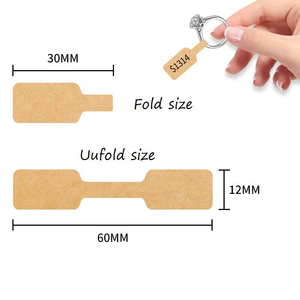 Op maat gemaakte zelfklevende vierkante ringvormige papieren stickers voor sieraden, prijskaartjes, gestanst - Product Image 2