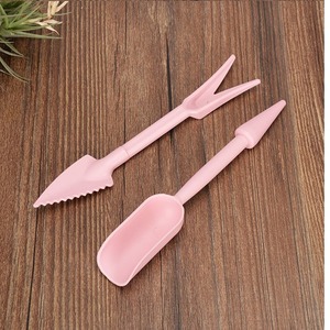 Juego de herramientas de jardinería, trasplantador de plástico rosa ligero para plantar suculentas - Product Image 1