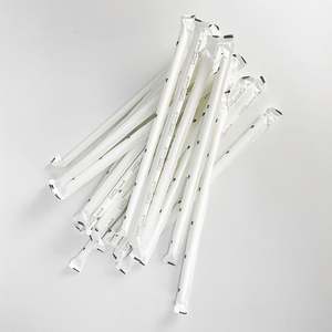 Pailles à bulles écologiques jetables en kraft biodégradable, emballées individuellement, pailles à boire en papier pour les cocktails de bar - Product Image 2