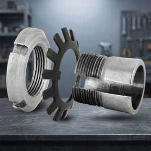 Buje de montaje roscado de acero al carbono con parte trasera dividida, diámetro de eje de 30 mm, acabado en óxido negro, modelo AH3134G, longitud de 50 mm - Product Image 1