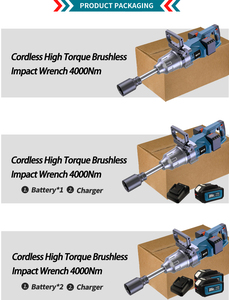 8 inch 42V không dây công nghiệp tác động cờ lê siêu nặng nhiệm vụ 1600W pin 4000nm mô-men xoắn cao 8 inch tự làm cờ lê - Product Image 6