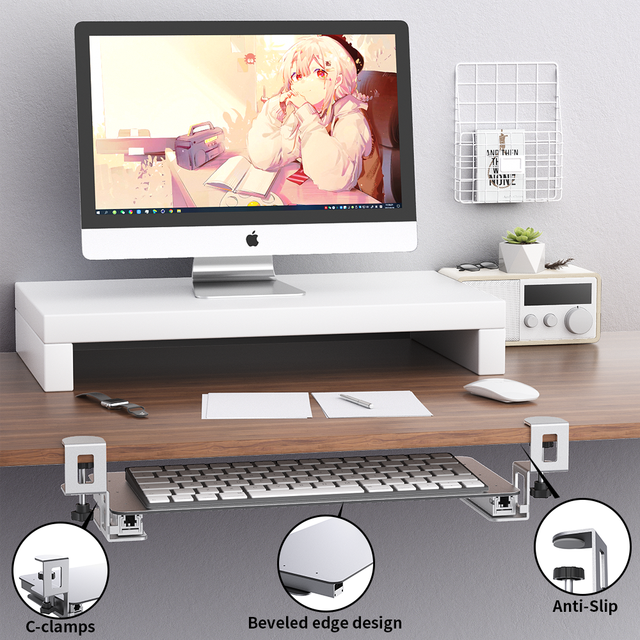 Clamp on Keyboard Drawer Under Desk Keyboard Tray