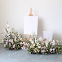 Vente en gros de fleurs artificielles en soie pastel vintage de grande taille, de haute qualité, pour centre de table, décoration 80 cm x 120 cm pour mariage