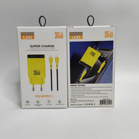 Pengisi Daya Cepat LDO-B06 Quick Charge Usb-c 20w PD Charger Dual Ports A&C Pengisi Daya Ponsel Kabel Tipe C Pengisi Daya Cepat dan Adaptor