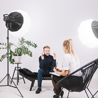 Lanterne Portable 55cm 65cm 85cm Kit d'éclairage de boîte souple vidéo en métal diffuseur Bowen's Mount Softbox pour Studio de photographie