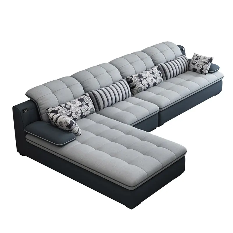 Vente en gros et à la mode, meubles simples en forme de L canapé de salon d'angle CEFS020 pour la vie à la maison