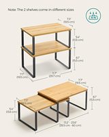 Étagère d'organisation de placard, type sur pied, à un seul niveau, en métal, pour comptoir de cuisine, étagère à épices empilable