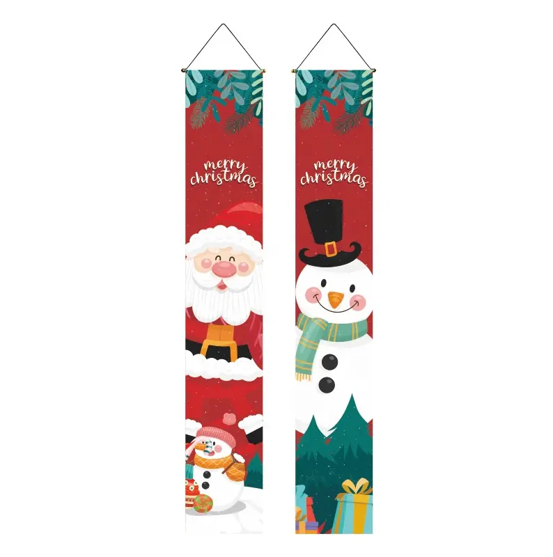 Distico per feste babbo natale decorazione natalizia tende per porte portatiere Hanging Flag