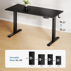 Bureau de jeu électrique à hauteur réglable avec moteur unique personnalisé, table multifonctionnelle pour la maison, le bureau et l'étude, réglable pour un confort optimal - Product Image 2