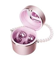 Écouteurs sans fil M197 TWS pour femmes avec affichage numérique, Bluetooth V6.0, miroir de maquillage, autonomie de 5h, écouteurs à clip pour filles