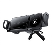 Support de chargeur de voiture sans fil 15W à charge rapide QC 3.0, support électrique rotatif pour téléphones à écran pliable