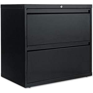 Archivador lateral negro Alera de 30 x 18,63 x 28 pulgadas con 2 cajones para archivos tamaño legal/estándar - Product Image 3