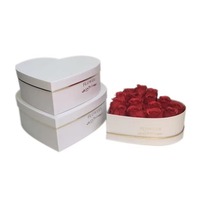 Boîte cadeau rigide en forme de cœur personnalisable, écologique, matériaux recyclés, laminage mat, logo personnalisé, taille personnalisée, recyclable