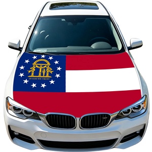 Premium Quality United States Georgia Sublimation Car Hood Flag Elastic Polyester Car Flag for Baseball Game Day Tailgate Flag - Product Image 1