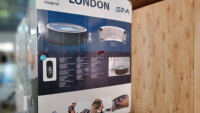 Bains à remous gonflables populaires pour 4 personnes, forme ronde, sauna extérieur, massage, spa de loisirs de jardin pour 4 personnes, bain à remous gonflable