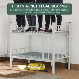 Commercial Grade Iron Frame Bunk <strong>Bed</strong> Heavy Duty Full Size Double Deck <strong>Space</strong> <strong>Saver</strong> for Workers - Product Image 6
