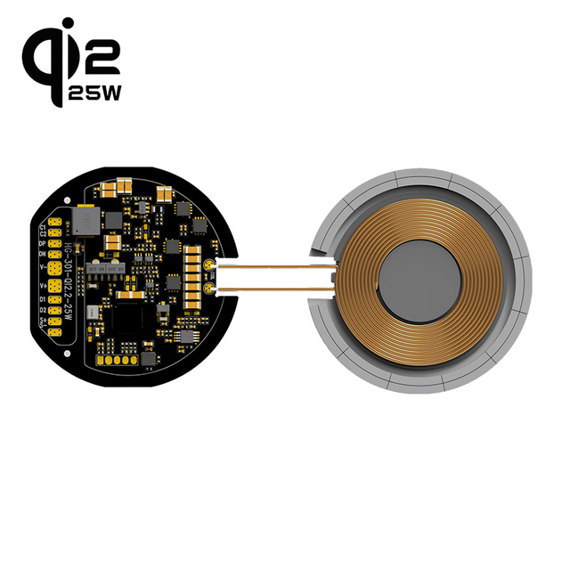 Qi2 25W Certified Magnetic Wireless Charging Module for Smart Watches with OTP and OVP Protection
