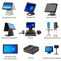 Système de point de vente tout-en-un avec écran tactile de 15,6 pouces, Windows/Android, caisse enregistreuse pour les commerces de proximité, comptoir de caisse