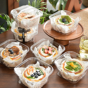 Plastic Transparent Mousse cake Box Tiramisu Packaging Food Grade cake <b>tools</b> - Product Image 4