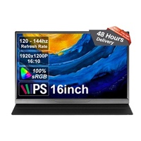 Ordinateur monitor portátil de 16 pulgadas para computadora portátil de doble pantalla 100% sRGB computadoras de negocios PC monitor de pantalla externa