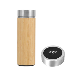 <span class=keywords><strong>Termo</strong></span> Inteligente de Acero Inoxidable 304 en Línea, Botella de <span class=keywords><strong>Agua</strong></span> para el Hogar y Exteriores con Pantalla LED de Temperatura, Fibra de Madera de Bambú - Product Image 1