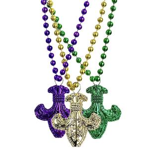 شخصية ماردي غرا الخرز سلسلة كبيرة خمر مطرز قلادة لزينة الزفاف - Product Image 5
