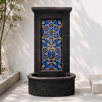 Mosaïque personnalisée à motif étoile islamique pour salle de bain et crédence de cuisine, murale artistique en céramique de pierre verte pour mur commercial