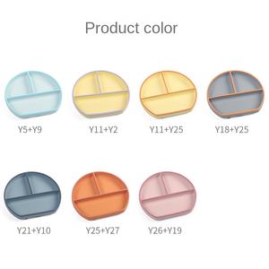 <span class=keywords><strong>Assiette</strong></span> bébé rectangulaire moderne en silicone avec compartiments, bol d'alimentation à <span class=keywords><strong>ventouse</strong></span> et tube d'aspiration, vaisselle pour bébé - Product Image 4