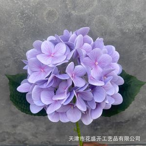 3D Hydrangea Artificial <b>Flowers</b> <b>Single</b> Branch High Simulation Wedding Home Decor Outdoor Props - Product Image 4