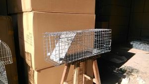Trampa de animales de una puerta de estilo profesional pequeño para ardilla, conejo, mofeta y visón - Product Image 6