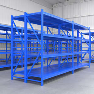 رف تخزين من الفولاذ ذو 4 مستويات للخدمة الشاقة ، نظام أرفف معدني صناعي متعدد المستويات ، حماية من التآكل لتخزين كميات كبيرة - Product Image 5