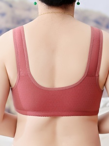 Reggiseno senza fili di mezza età e la madre anziana con pulsante anteriore aperto Push up sottile tazza comoda reggiseno di cotone morbido per le donne anziane - Product Image 2