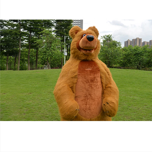 Costume de mascotte gonflable géant <span class=keywords><strong>Masha</strong></span> l'ours brun pour <span class=keywords><strong>cosplay</strong></span>, personnage de dessin animé, fête, jeu, événement d'Halloween - Product Image 4