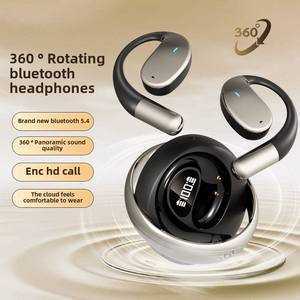 Auriculares Inalámbricos con Gancho para la Oreja, Auriculares Deportivos con Indicador LED de Batería, Resistentes al Agua, Bajos HD, Llamadas Nítidas para Deportes y Ejercicio, Compatibles con iOS y Android - Product Image 6
