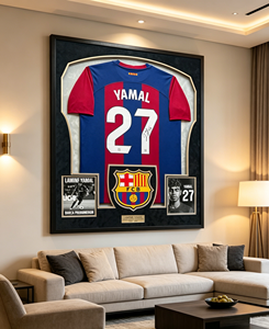 S&L <span class=keywords><strong>Marco</strong></span> de Exhibición Grande de Madera y Plástico de <span class=keywords><strong>32x40</strong></span> Pulgadas para Camisetas, con Paspartú de Gamuza de Lujo y Acrílico Perspex Ecológico, para Fútbol y Béisbol - Product Image 4