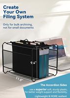 Caja Archivadora Colgante de Plástico de Gran Capacidad, con Bolsillos Expandibles y Divisores Móviles, Organizador de Oficina, Tamaño Carta/A4, Origen CN GUA