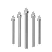 7 pièces Triangle foret ensemble céramique verre outil de forage 3mm 4mm 5mm 6mm 8mm 10mm 12mm tige en alliage pour divers matériaux
