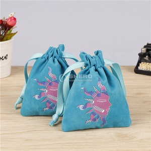 Wholesale High-quality Velvet <b>Drawstring</b> Ribbon <b>Pouch</b> Custom Necklace Jewelry Packaging Bag <b>Pouch</b> - Product Image 3